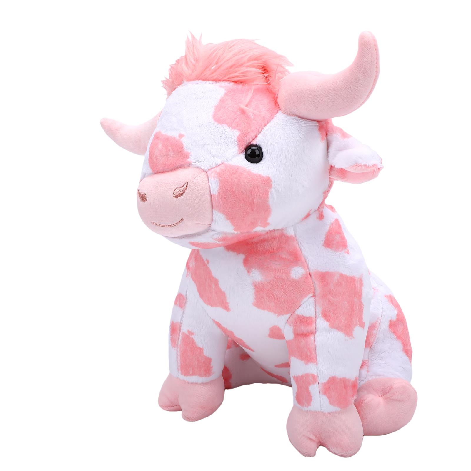 

Pink Cow Plush Toy Cute Highland Cattle Stuffed Animal Doll for Kids Boys Girls Valentine Day