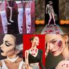 Halloween Gloves Scary Atmosphere Decorated Blood Gloves Blood Socks Party Costume Blood Mark Props Halloween Decorative Prop