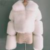 Winter New Women's Short Imitation Coat Lapel Warm Fashion Artificial Fox Fur Coat