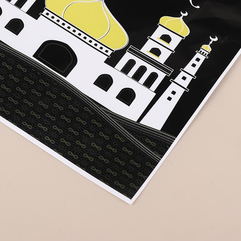 10Pcs 2025 Eid Mubarak Handbag Candy Cookie Snack Gift Bags Packaging Bag For Home Ramadan Muslim Islamic Party Decor Supplies