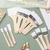 12Pcs/Set Multipurpose Art Paint Brush Set Assorted Sized Nylon Painting Brushes White Wooden Handles Barbecue Brush