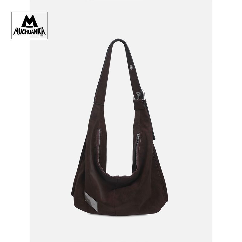 

Kikawa Card Оригинальная Ретро Сумка Хобо Через Плечо Мессенджер Коричневая Матовая Текстура Повседневная Сумка Тоут Женская Новинка 2025 Curry color