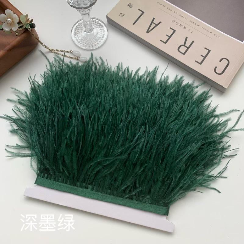Ostrich Hair Cloth Edge 10-15Cm Clothing Accessories Diy Skirt Decoration Dress Neckline Cuffs Feathers