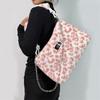 Borsa Tote Grande in Peluche da Donna con Tracolla/Manico Morbida Esterno in Peluche a Strisce Borsa Accogliente per, Viaggio, Uso Quotidiano