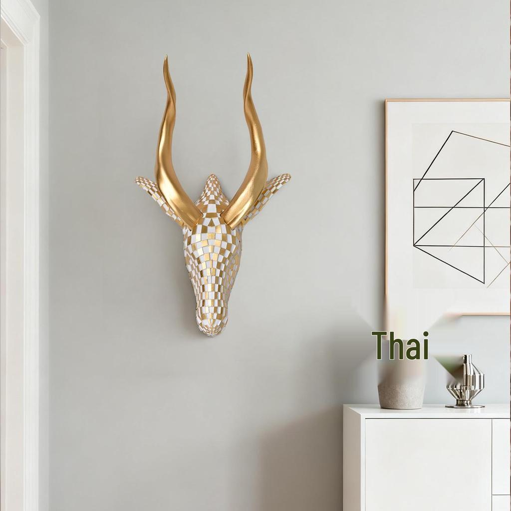 Modern Minimalist Antelope Mosaic Wall Hanging