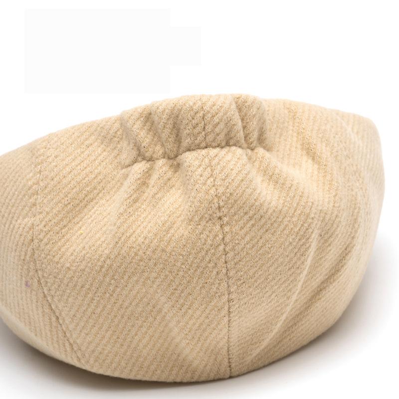 Autumn Winter Octagonal Cap Men's Warm Beret British Newsboy Cap Painter's Cap