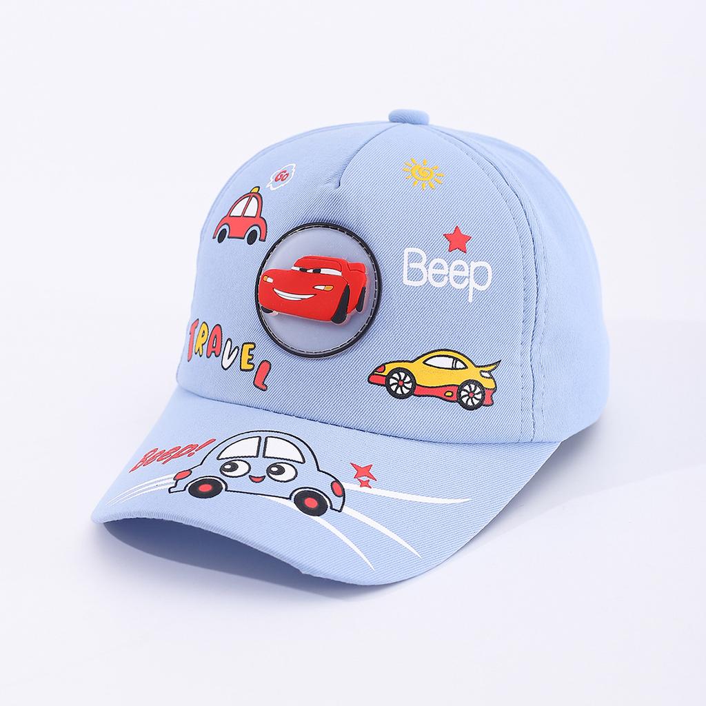 Hat Car Printing Led Light Cartoon Baseball Cap Sun Cap Spring And Autumn Men'S And Children'S Cap