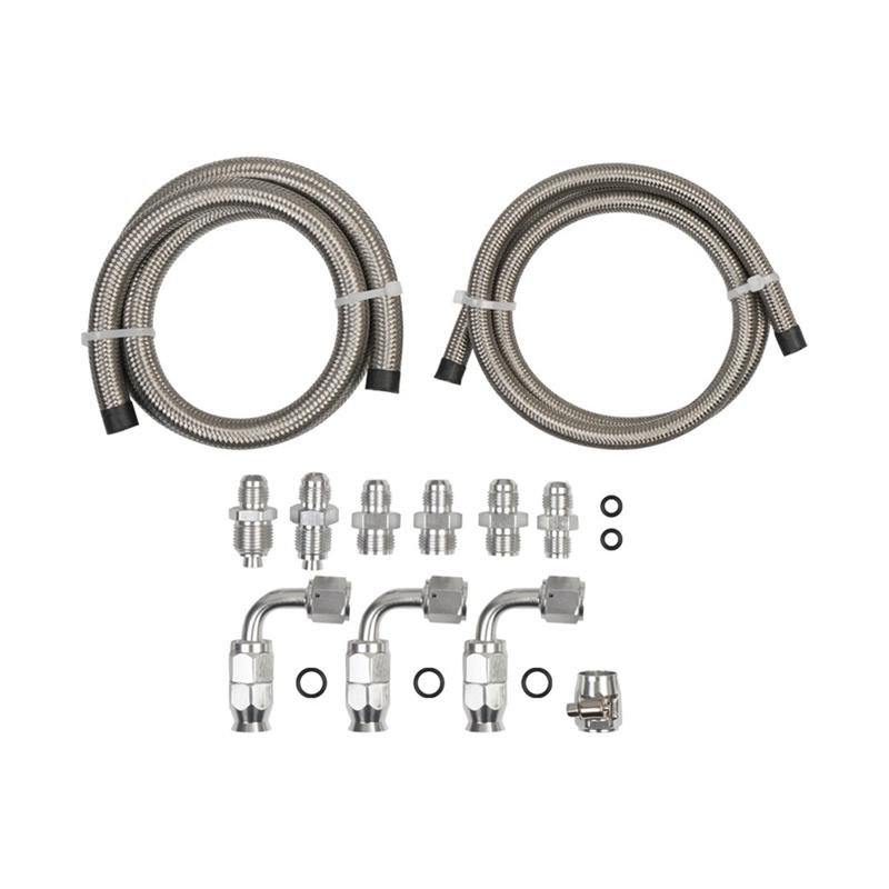 Car Accessories 6AN Hose Kit Connects GM Type II Power Steering Pump For Chevy C10 LS Swap