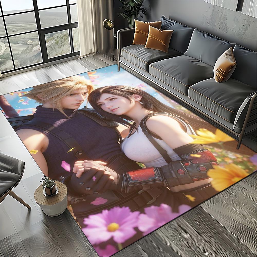 27 Style New Sephiroth Final Fantasy Games Cloud Tifa Aerith Carpet Rug for Living Room Bedroom Home Sofa,Kid Non-slip Floor Mat