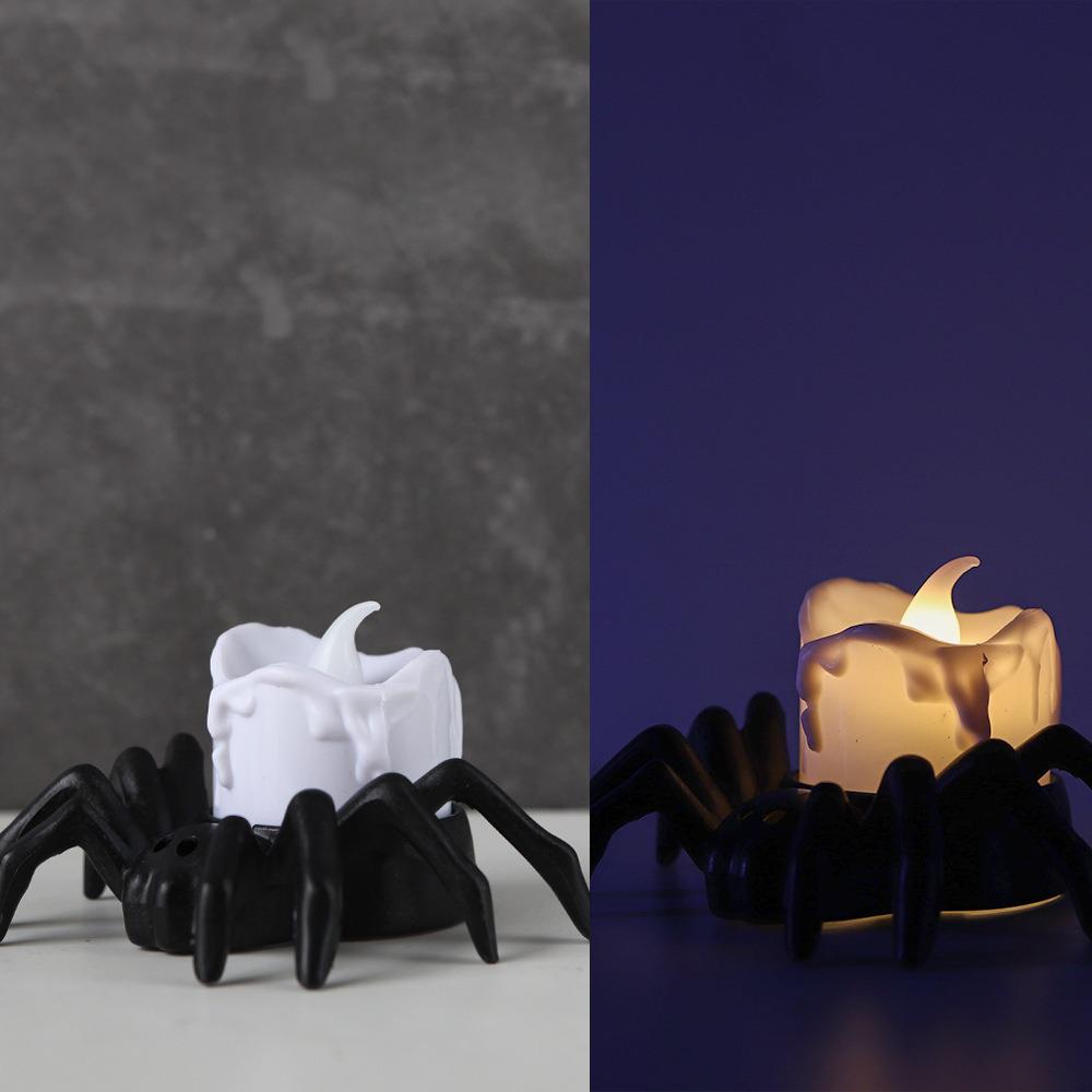 Halloween LED Pumpkin Lantern with Spider Light