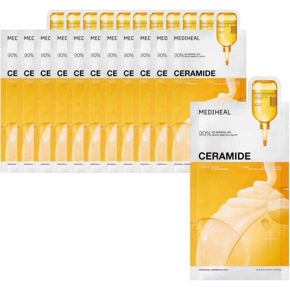 OFFICIAL Ceramide Essential Mask 10 Pieces 10P Highly Moisturizing, Full of Serum, Moist Skin Care, Sheet Mask, Face Pack MEDIHEAL