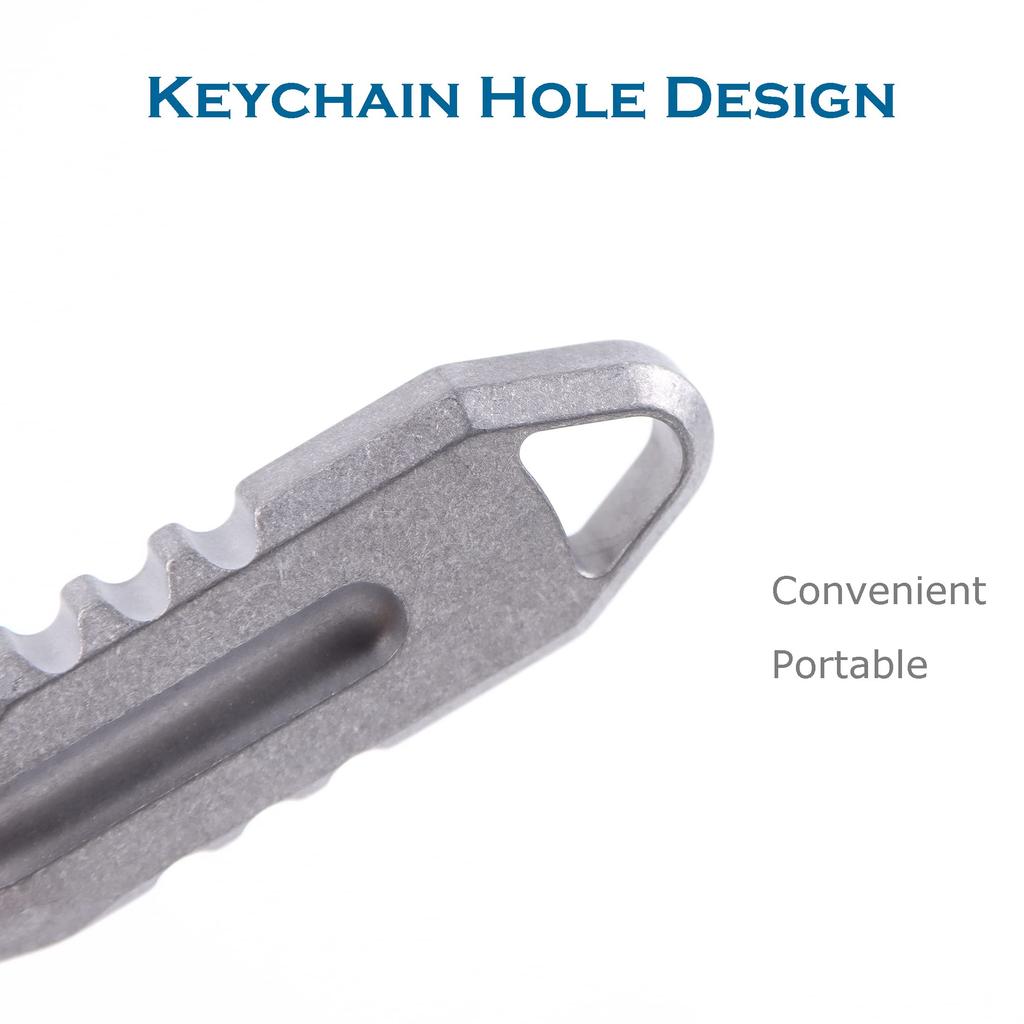 Hamans Titanium EDC Prybar Portable Mini Keychain (Grey)