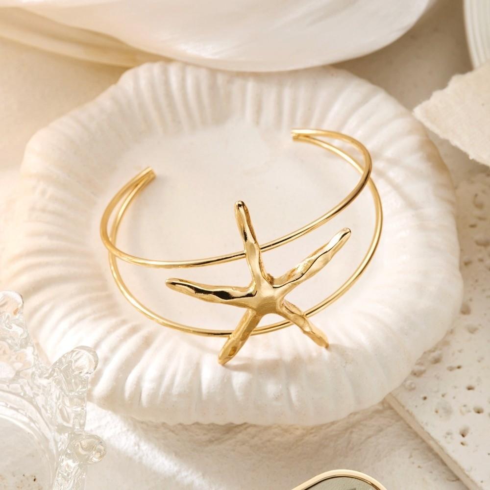 Conch Shell Open Arm Bangle Bohemian Armband Fashion Starfish Bracelet  Party