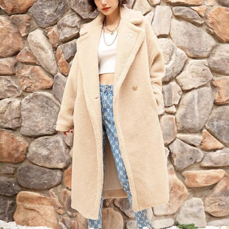 New MLB New York Yankees Coats Women's Beige Yellow 3FFDEC326-50BGS