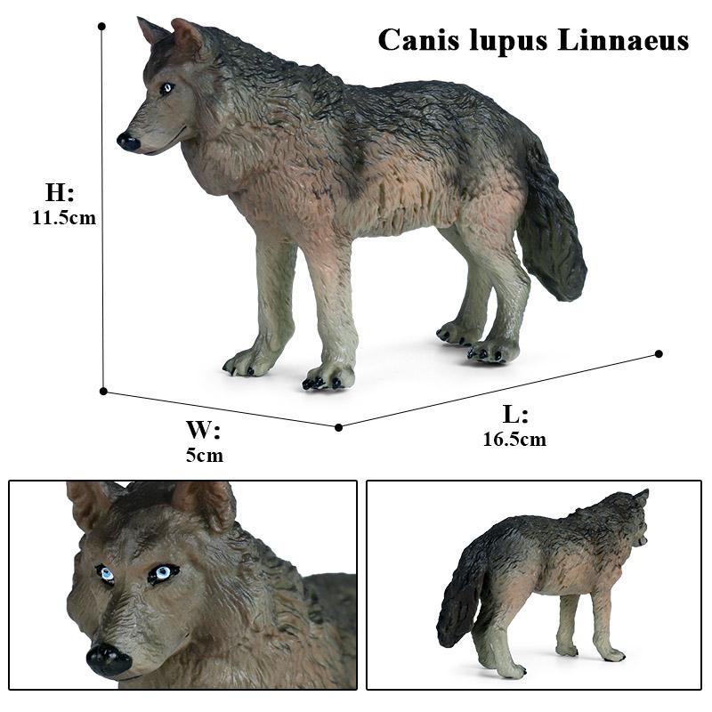 Oenux Big Size Savage Wild Beast Animals Wolf Wolves Model Action Figures Collection Solid PVC High Quality Home decor Toy Gift