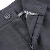 Unisex Grey Wrinkle-Resistant Straight-Leg Business Pants