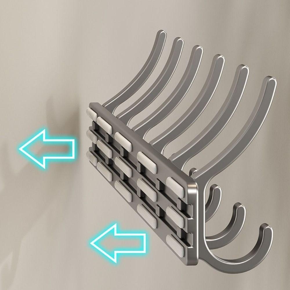 Load-bearing Clothes Coat Hooks Heavy Duty Wall Rack Towel Space Aluminum  Carbon Steel Punch Wall Mounted Door Hanger Hotel