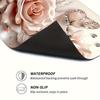 1Pcs Rubber Drying Mat With Floral Print For Coffee Shop Restaurant Kitchen Carpet Tableware Durable Diatom Mud Table Mat Pet Mat Coffeeware