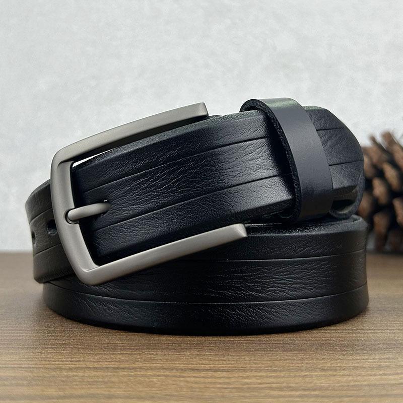 Handmade Pure Cowhide Belt Men'S Genuine Leather Pin Buckle Retro Casual Youth Belt First Layer Cowhide Young People'S Belt Tide