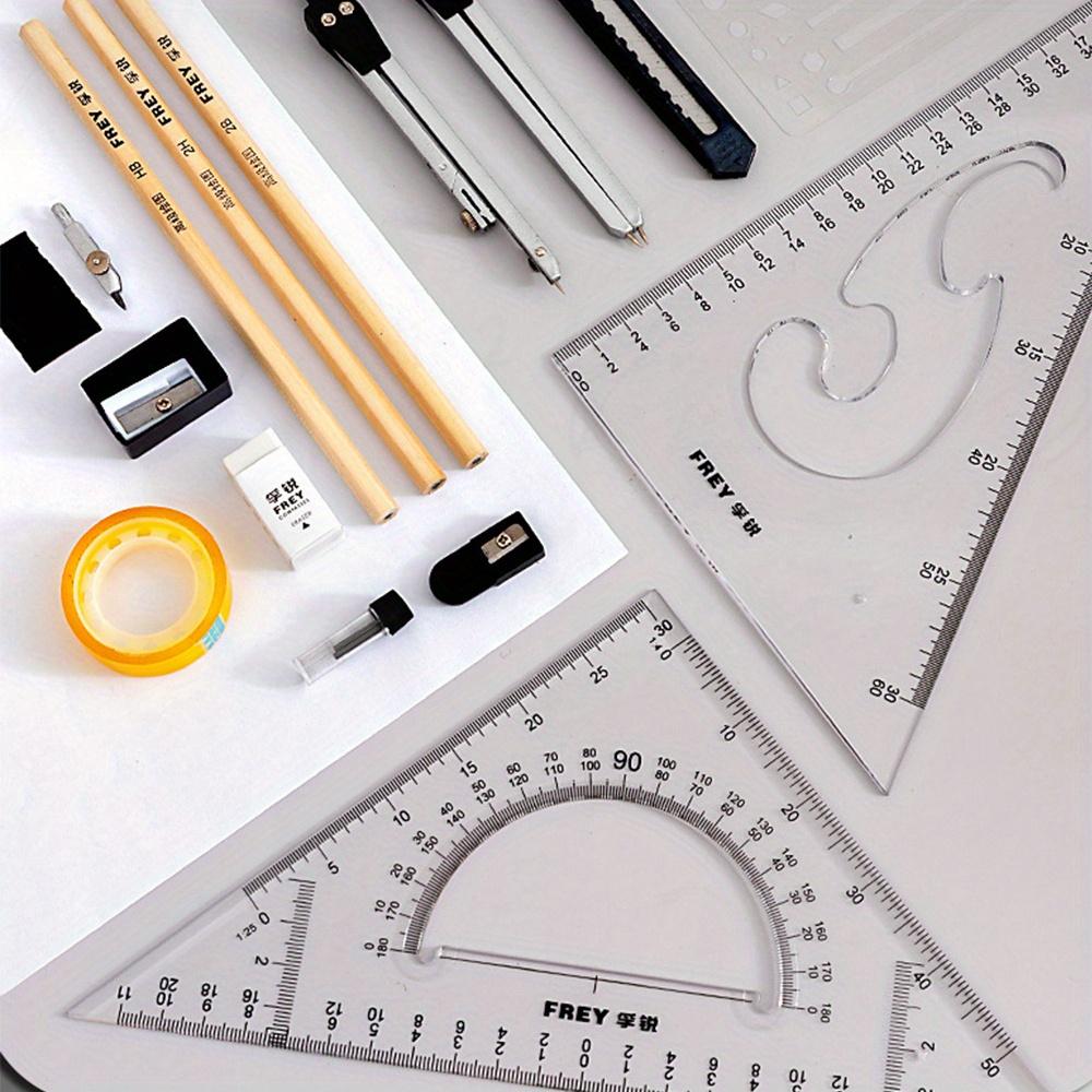 Professional Drawing Set - Suitable for Students and Engineers - Multi-Functional Measuring Instrument Set for Educational and Architectural Drafting