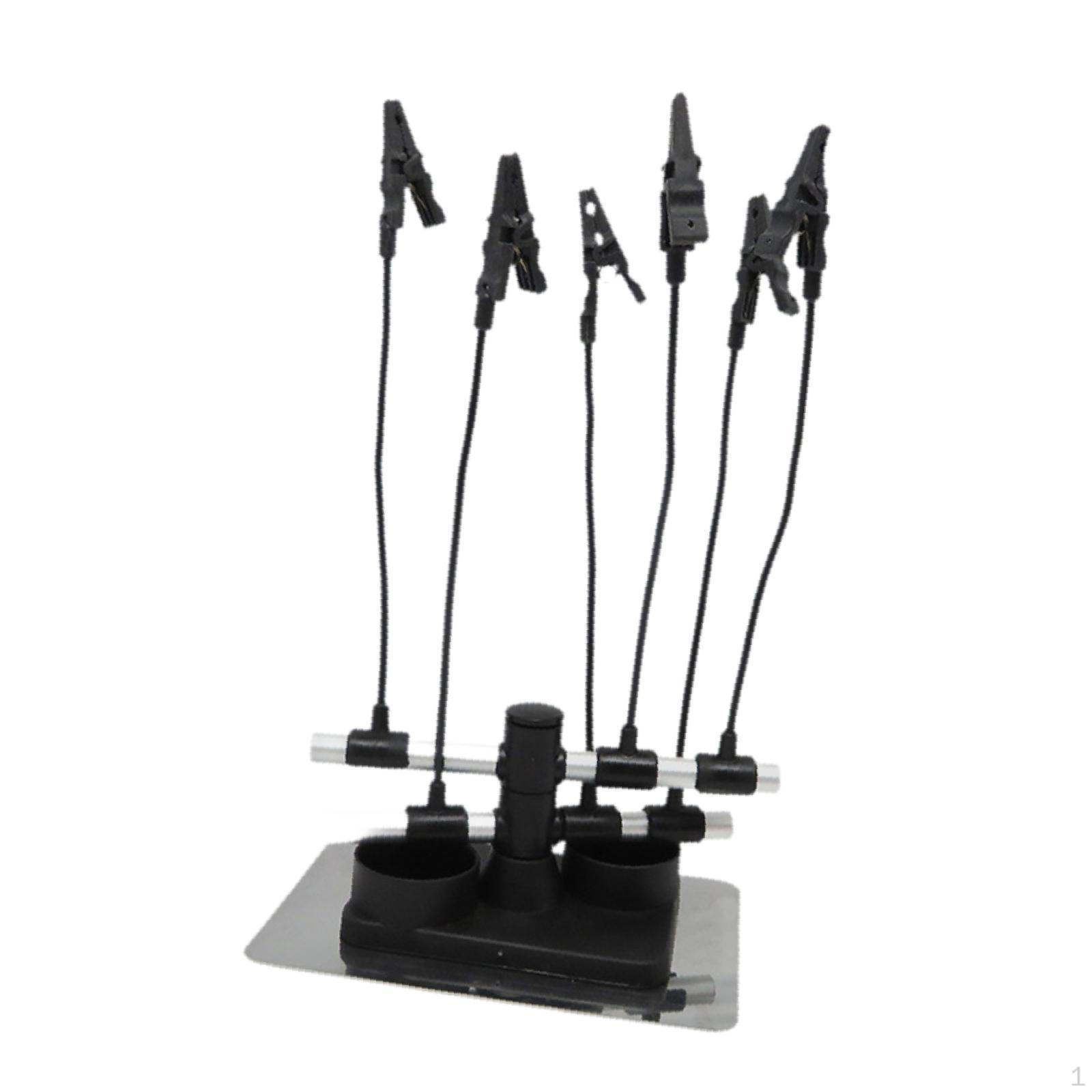 

Alligator Clips Paint Stand Base Model Spray Clamp Hobby Modeling with 6