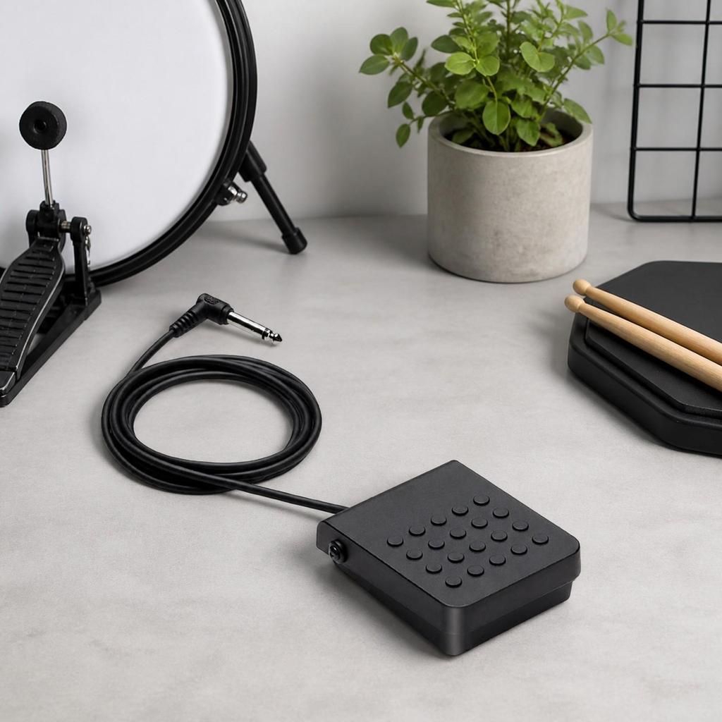 Sustain Pedal with 3.5mm Plug Compact Musical Instrument Accessory Grip-Friendly