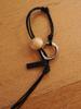 OURPIERRE WOOD BALL LEATHER KEYRING