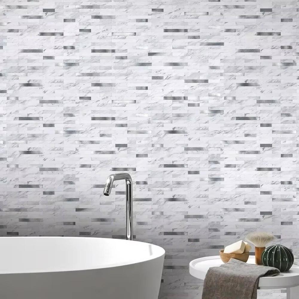 PVC 3d Tiles Waterproof Wall Panels New Kitchen Wallpaper For Bedroom Living Room
