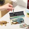 Rhinestones Desktop Ornaments Cat Table Top Diamond Painting Money Box Diamond Painting Change Holder Case Decors for Home Decor