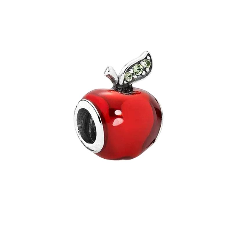 New Red Strawberry, Cherry, Maple Leaf, Apple, Safety Talisman Charms Beads DIY Women Jewelry Gift Beads Fit Bracelets