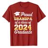Proud Mom of A Class of 2024 Graduate Mother Senior Family T-Shirt Funny Dad Aunt Uncle Grandma Grandpa Sister Brother Tee Tops