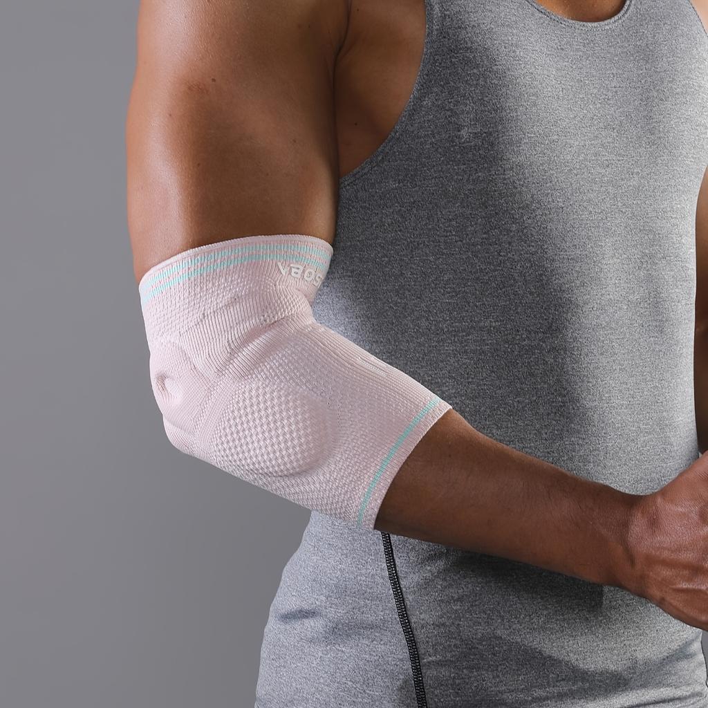 1pc Men Women Elastic Breathable Unisex Elbow Support Arm Sleeves with Gel Pads, Ergonomic Design & Air Holes