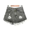 Women's Jeans American Retro Washed and Worn-out Denim Shorts with Plus-size Personalized Frayed and Ripped Details Sexy Hot-girl Style Women's Jeans
