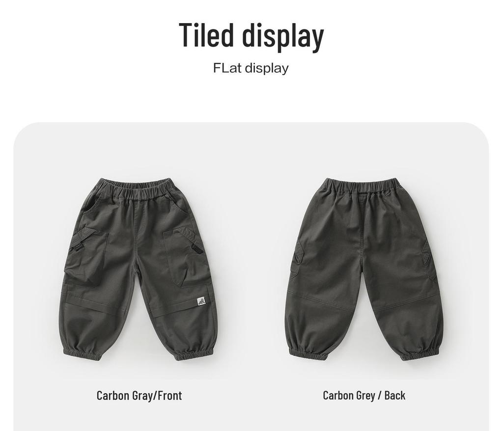 Spring 2026 Trendy European Boys' Long Workwear Pants for Kids and Toddlers