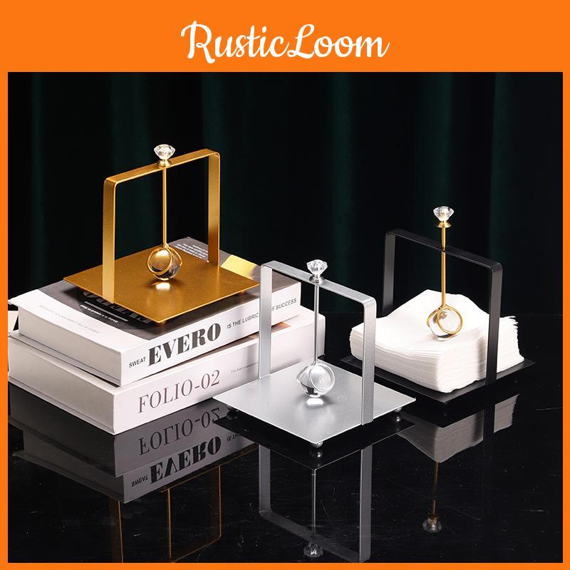 Tissue Metal Sleek Box Stand For Dining Table Home Office Accessory Decoration