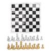International Chess Set Wearproof International Chess Pieces Board Set with Storage Iron Box for