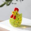 Home Decor Glass Chicken Figurines Hand Blown Turkey Sculpture Cock Miniatures  Photography Props