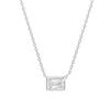Ania Haie Silver Sparkle Bezel Cube 925 Silver Necklace N069-01H
