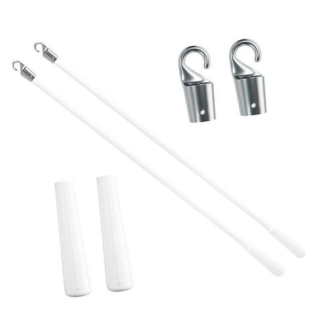 Upgrades Fiberglass Vertical Blind Tilt Wand Adjustable Tilt Rod with Hook & Grip for Window Blinds Replacement Parts