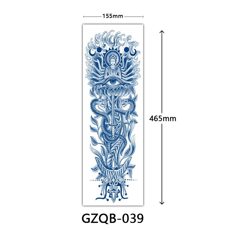 Herbal Tattoo Stickers, Semi-Permanent Tattoo Stickers, Herbal Juice Full Arm Tattoo Stickers