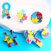 Regnbågspusselbrosch Autismmedvetenhet Pussel Lapel Pins Autismmedvetenhetsnål Kreativ Broschnål