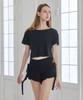 Debiweeo Mellow Waffle Ribbon Shorts Devi-B0102-Black