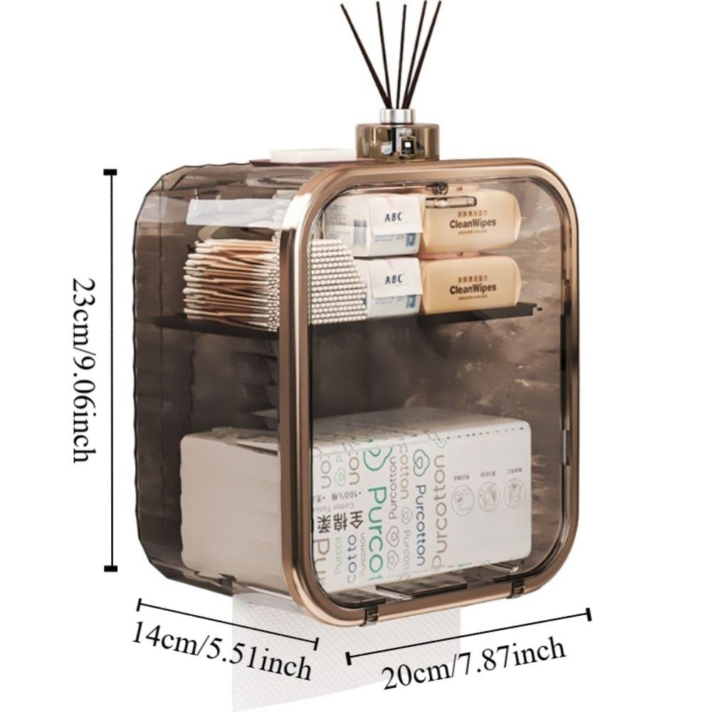 Magnetic 3 in1 Toilet Tissue Box Waterproof Toilet Paper Roll Holder  Kitchen