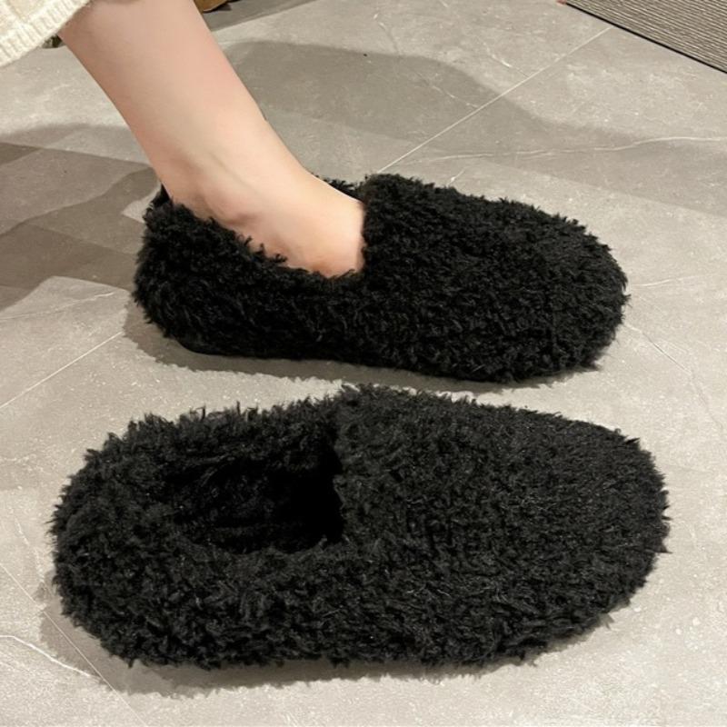 Fashion Fluffy Women Flats Shoes Winter Designer Comfortable Soft Shoes 2025 Fashion Casual Sneakers Elegant New Walking Mujer Zapatos