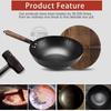 Hand-forged Chinese Wok Thickened Cookware Pan Durable Kitchen Tools  for Gas Induction Cooker