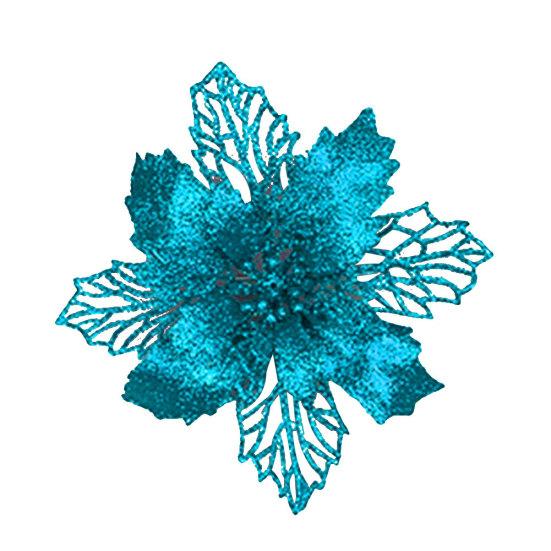 Glitter Christmas Hollow Flower Tree Hanging Ornament Festival Xmas Window Decor