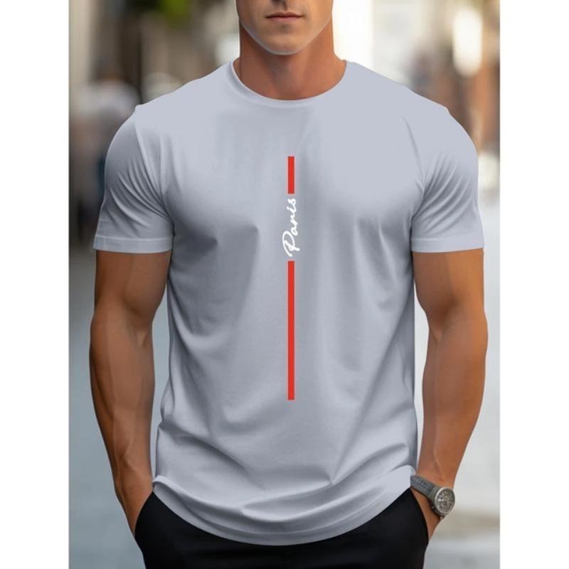 Simple Fashion Letter Pattern T Shirts For Men Summer Casual Crew Neck 3D Printed T-shirt Cool Streetwear Hip Hop Pullovers Tees