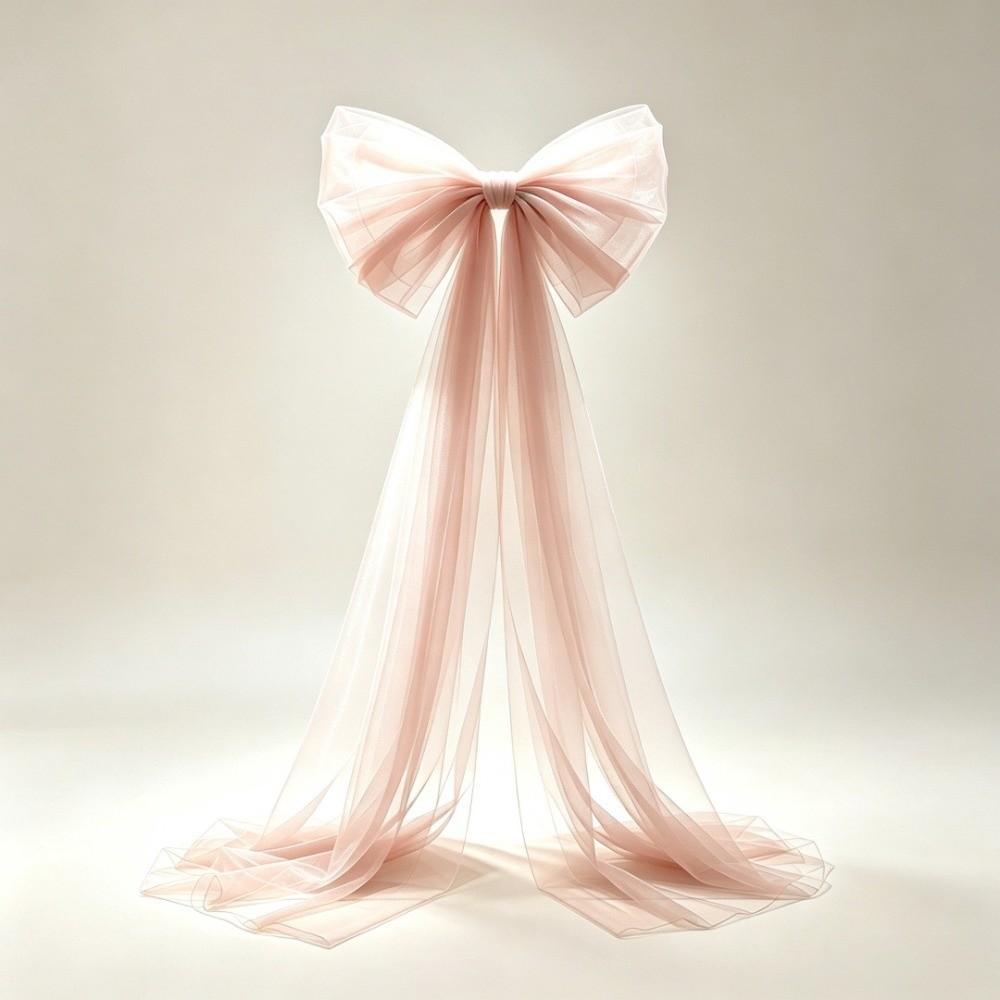 Elegant Modern Wedding Decor Mesh Bow Luxurious Red Celebration Ornament Birthday Party