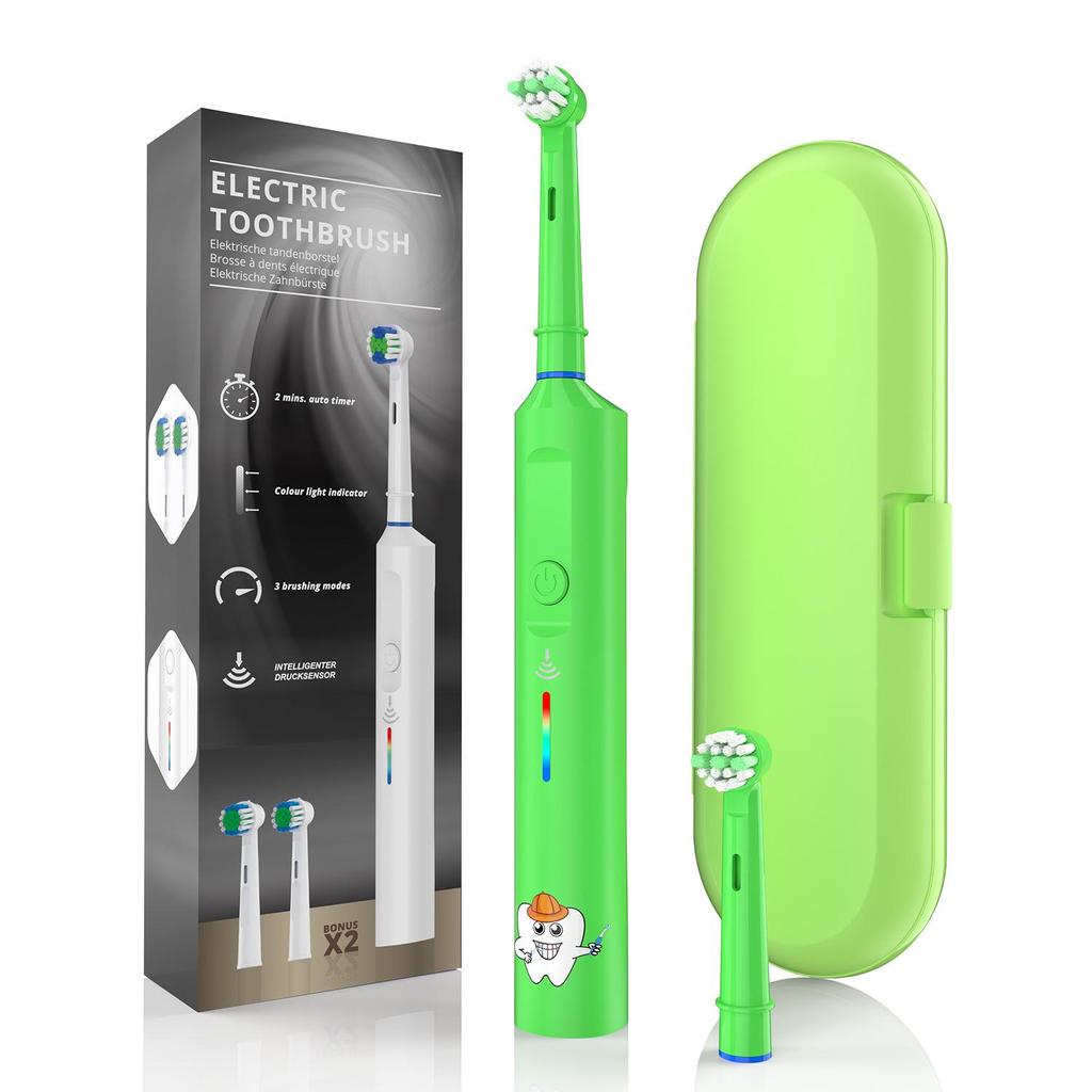 Children's Electric Toothbrush with 360° Rotation, Rechargeable, Suitable for Ages 3-12, and Adults.