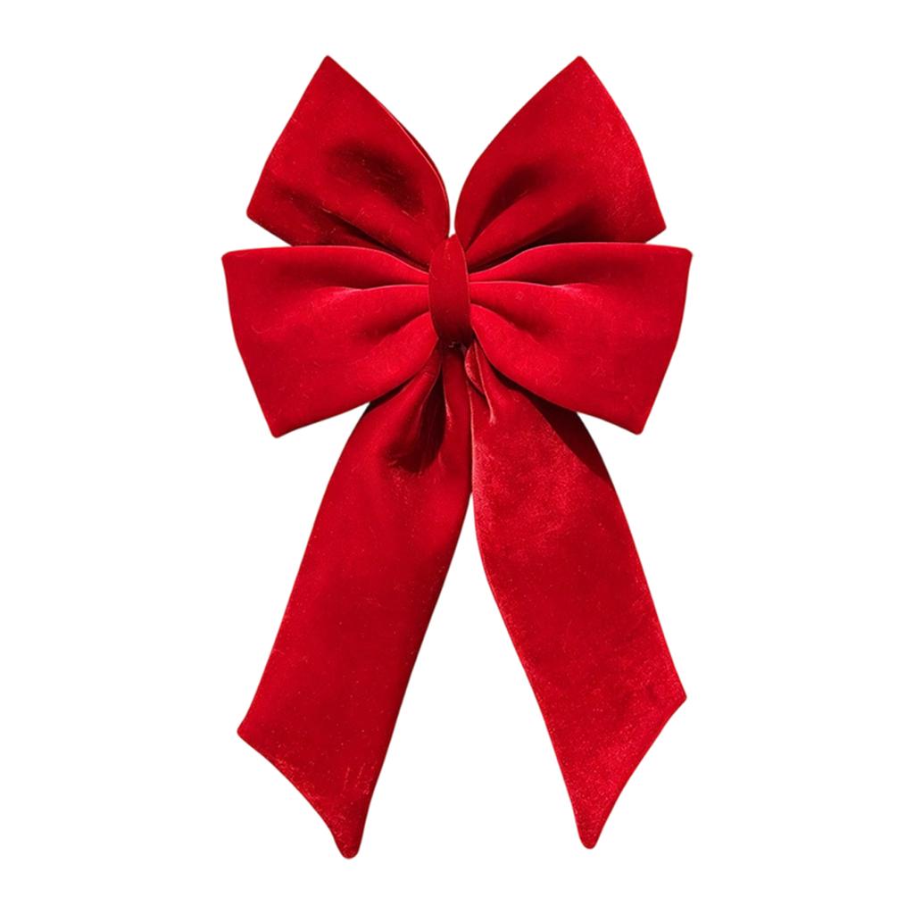 Velvet Bow Ornament Large Decorative Bow for Christmas Tree Hanging 3D Bow Accent for Holiday Scene Decoration